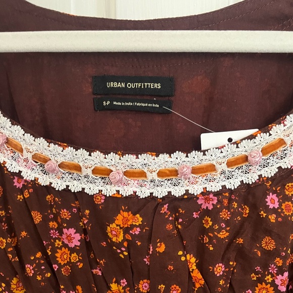 Urban Outfitters Brown Motif Mini Dress Floral - Picture 4 of 5